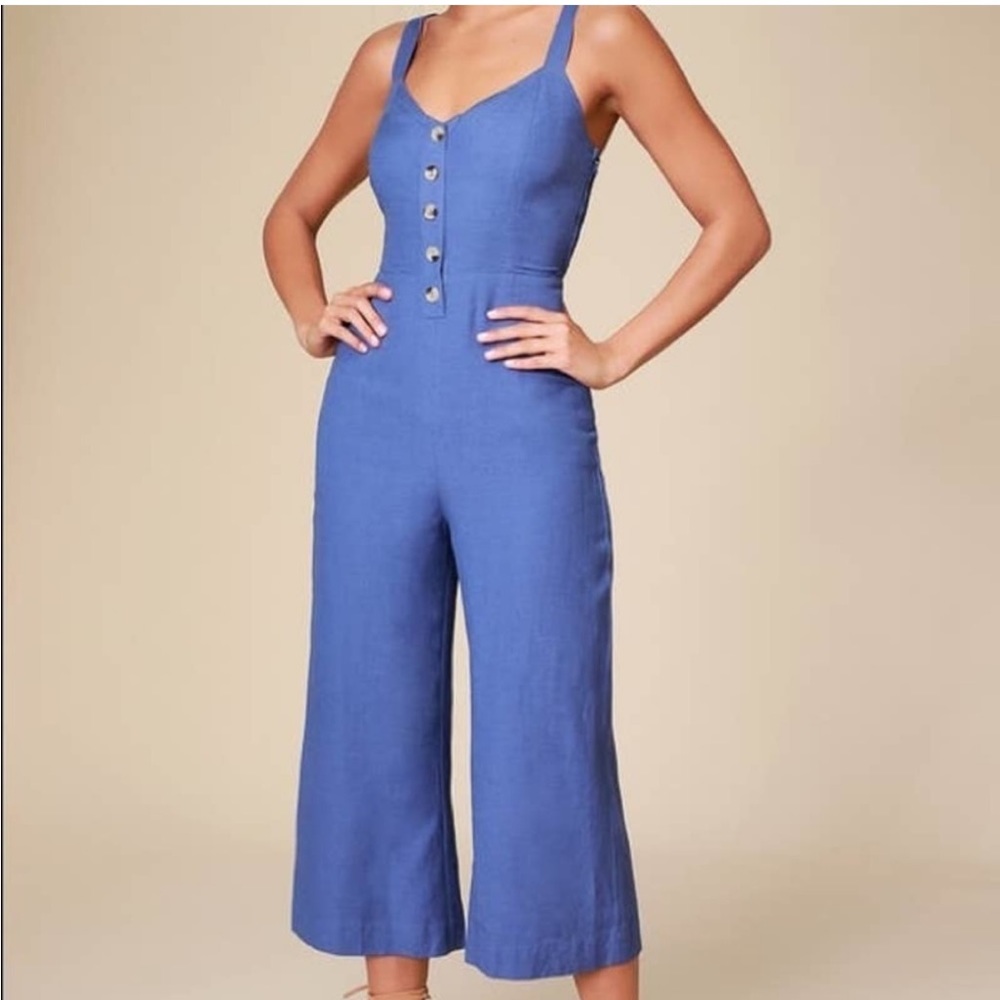 Lulu’s Mercedes Culotte Wide Leg Jumpsuit